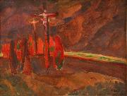 Jindrich Prucha Crucifixion oil painting reproduction